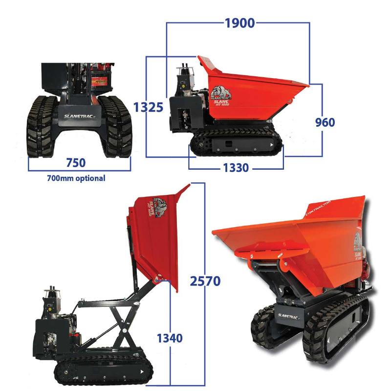 1T Tracked Hi-Lift Petrol Dumper